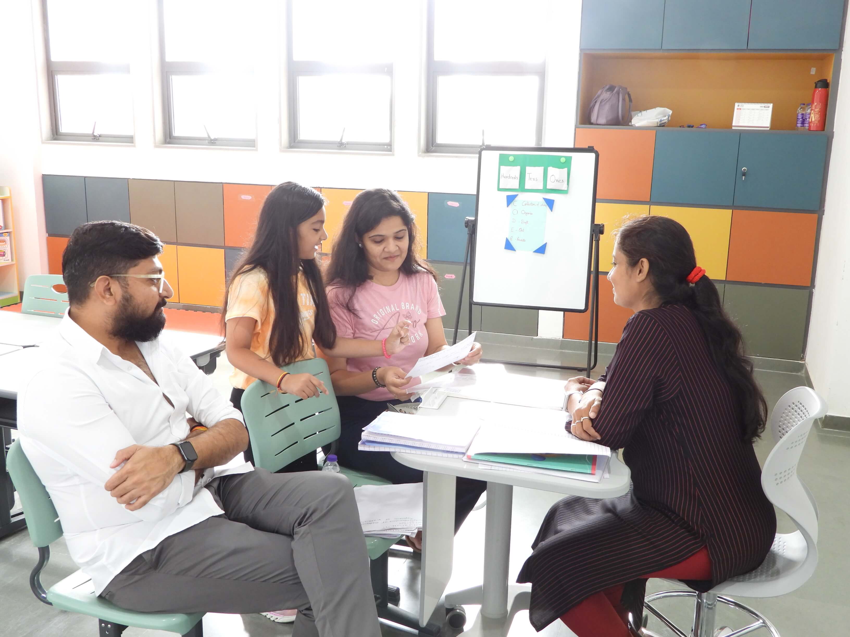 Parent-teacher meeting at Geneva Liberal School